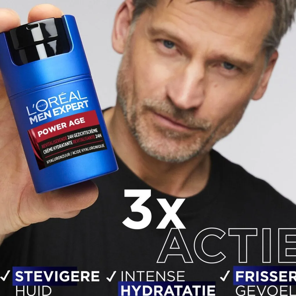L'Oreal Paris Men Expert Gezichtscreme Mannen>L'Oréal Paris Men Expert Power Age 24H Gezichtscrème
