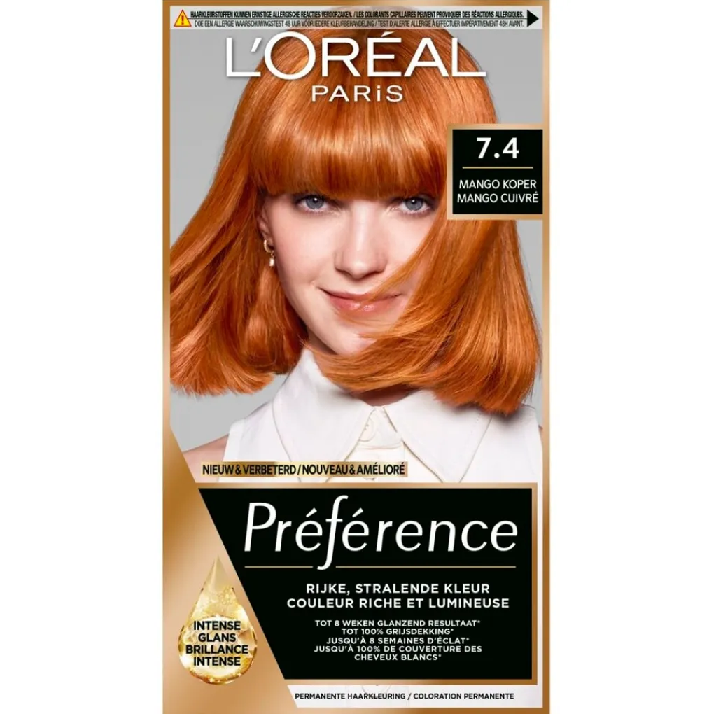 Preference Haarverf>L'Oréal Paris Préférence 7.4 Dublin Permanente Haarkleuring