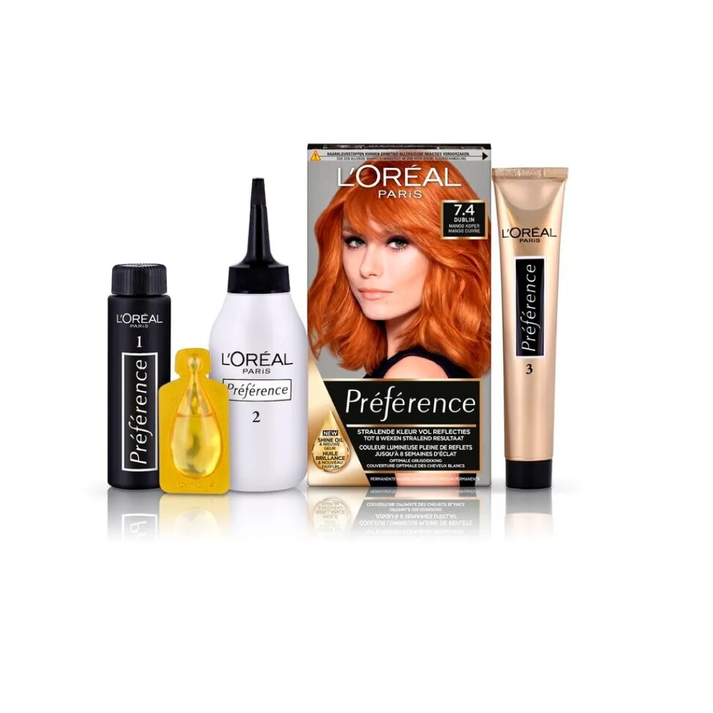 Preference Haarverf>L'Oréal Paris Préférence 7.4 Dublin Permanente Haarkleuring
