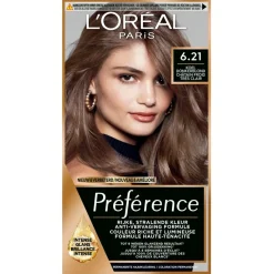 Preference Haarverf>L'Oréal Paris Préférence 6.21 Koel Donkerblond Permanente Haarkleuring