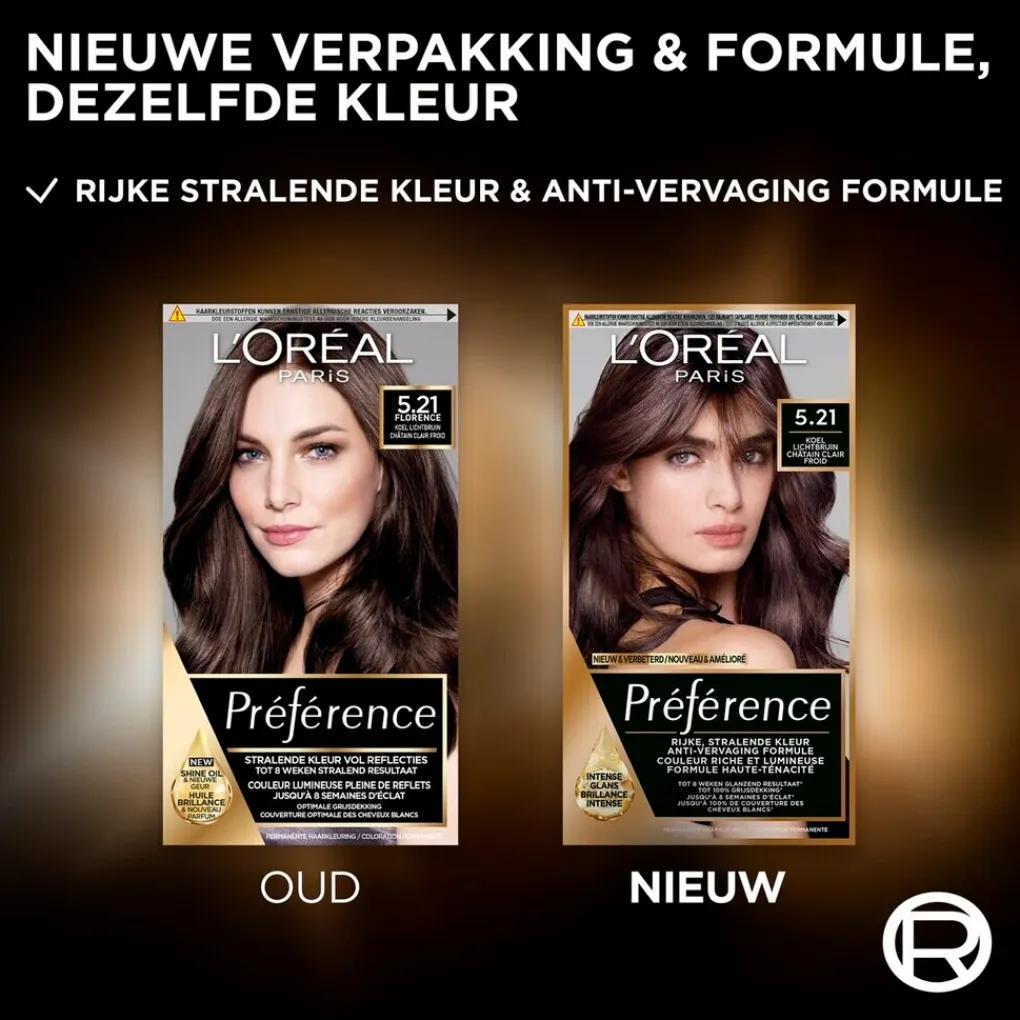 Preference Haarverf>L'Oréal Paris Préférence 5.21 Koel Lichtbruin Permanente Haarkleuring