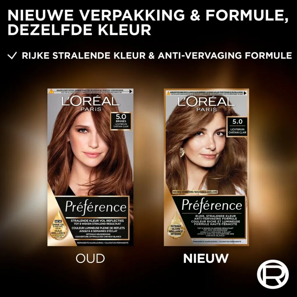 Preference Haarverf>L'Oréal Paris Préférence 5 Lichtbruin Permanente Haarkleuring