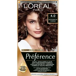 Preference Haarverf>L'Oréal Paris Préférence 4 Middenbruin Permanente Haarkleuring