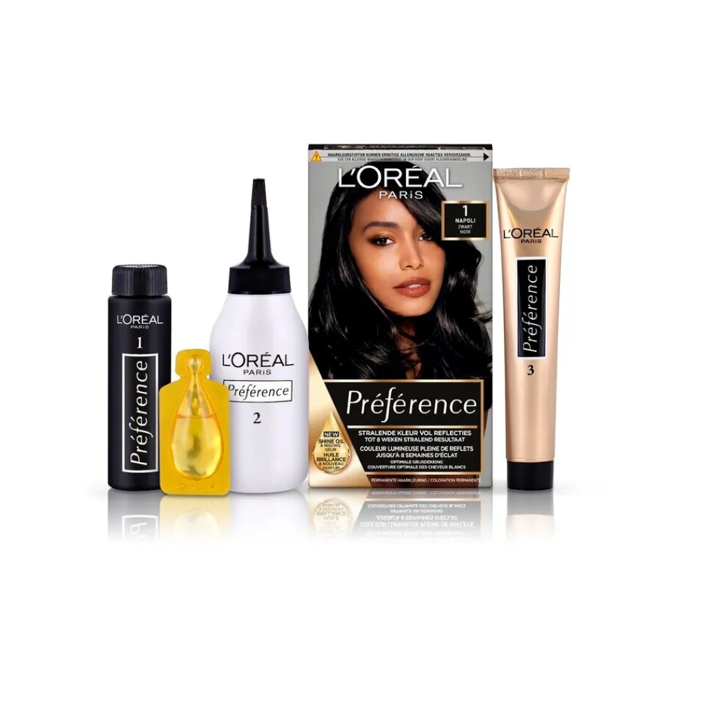 Preference Haarverf>L'Oréal Paris Préférence 1.0 Zwart Permanente Haarkleuring