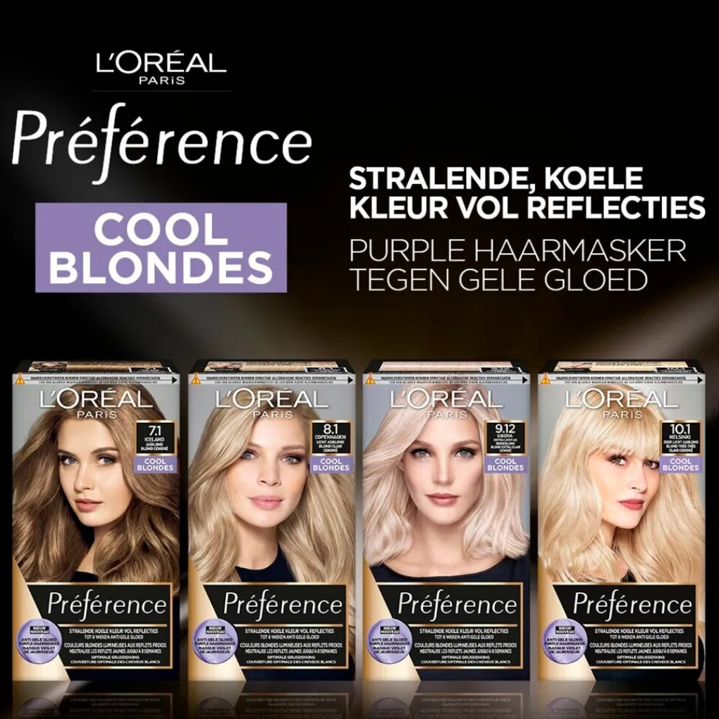Preference Haarverf>L'Oréal Paris Préférence Cool Blondes 9.12 Zeer Licht As Beigeblond Permanente Haarkleuring