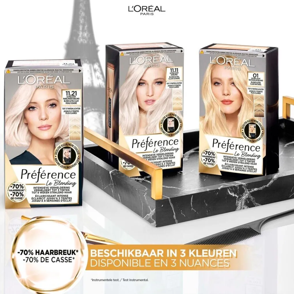 Preference Haarverf>L'Oréal Paris Préférence Le Blonding 11.21 Ultra Licht Parelmoer Asblond Permanente Haarkleuring