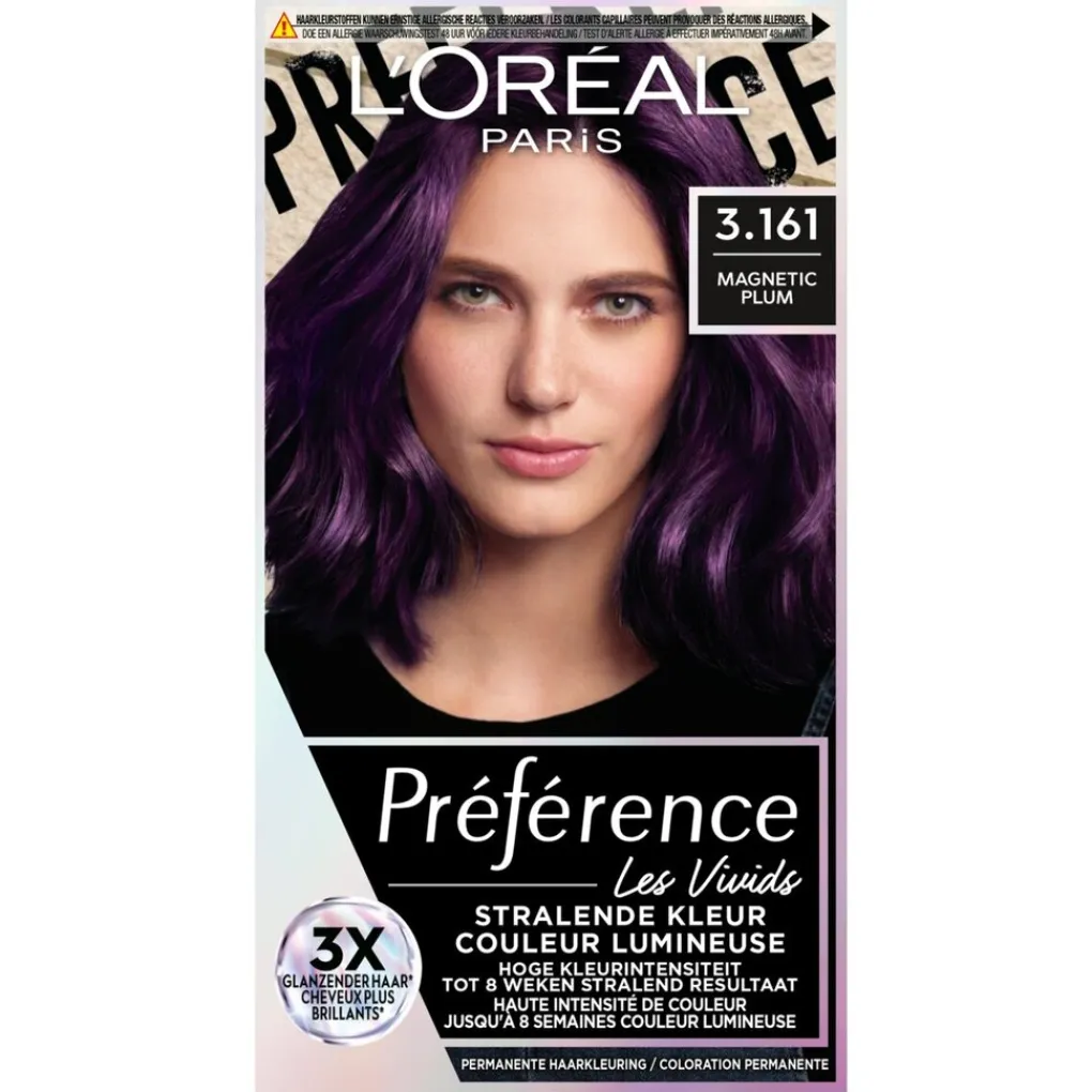 Preference Haarverf>L'Oréal Paris Préférence Les Vivids 3.161 Magnetic Plum Permanente Haarkleuring
