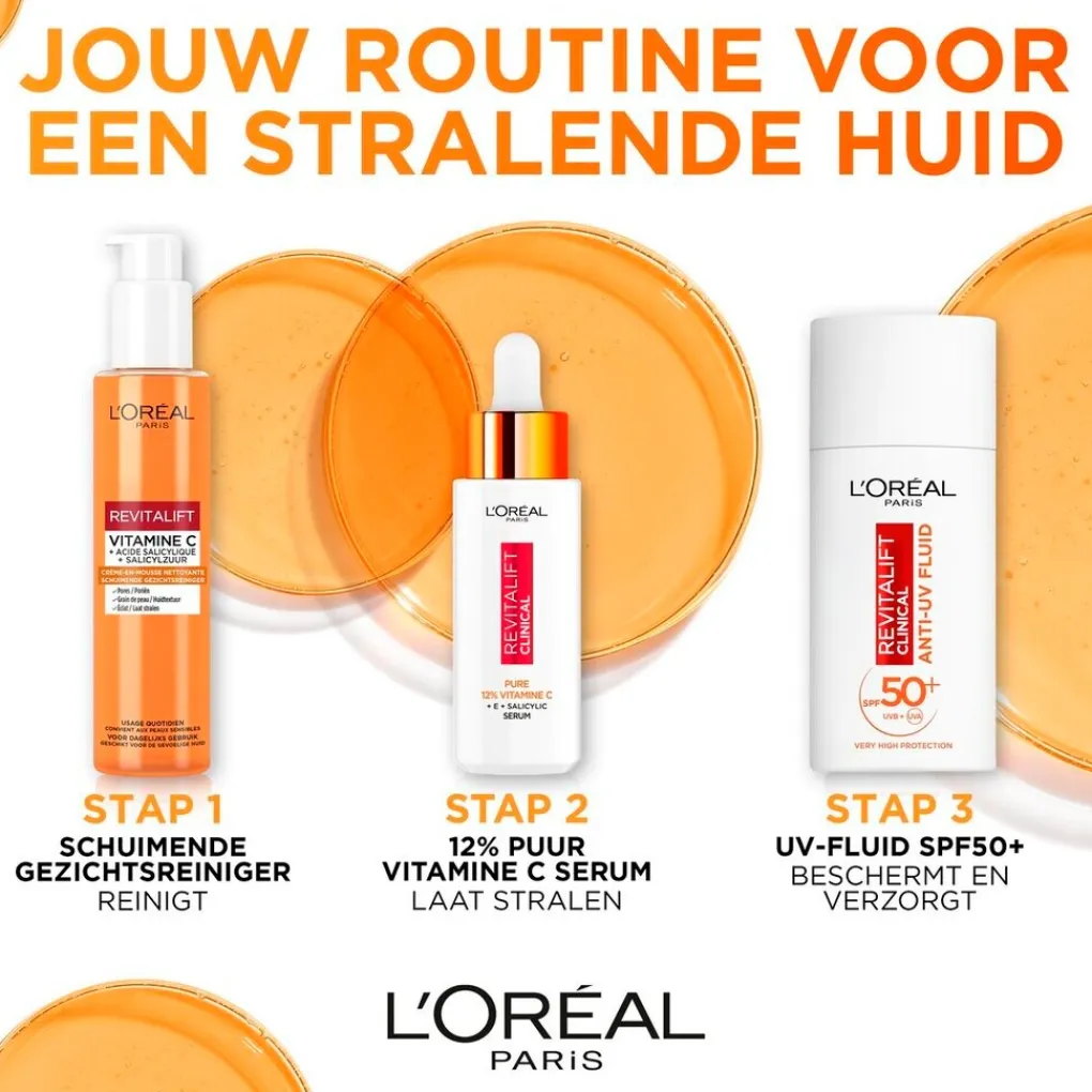 L'Oreal Paris Dagcreme>L’Oréal Paris Revitalift Clinical SPF50+ Vitamine C Anti-UV Fluid