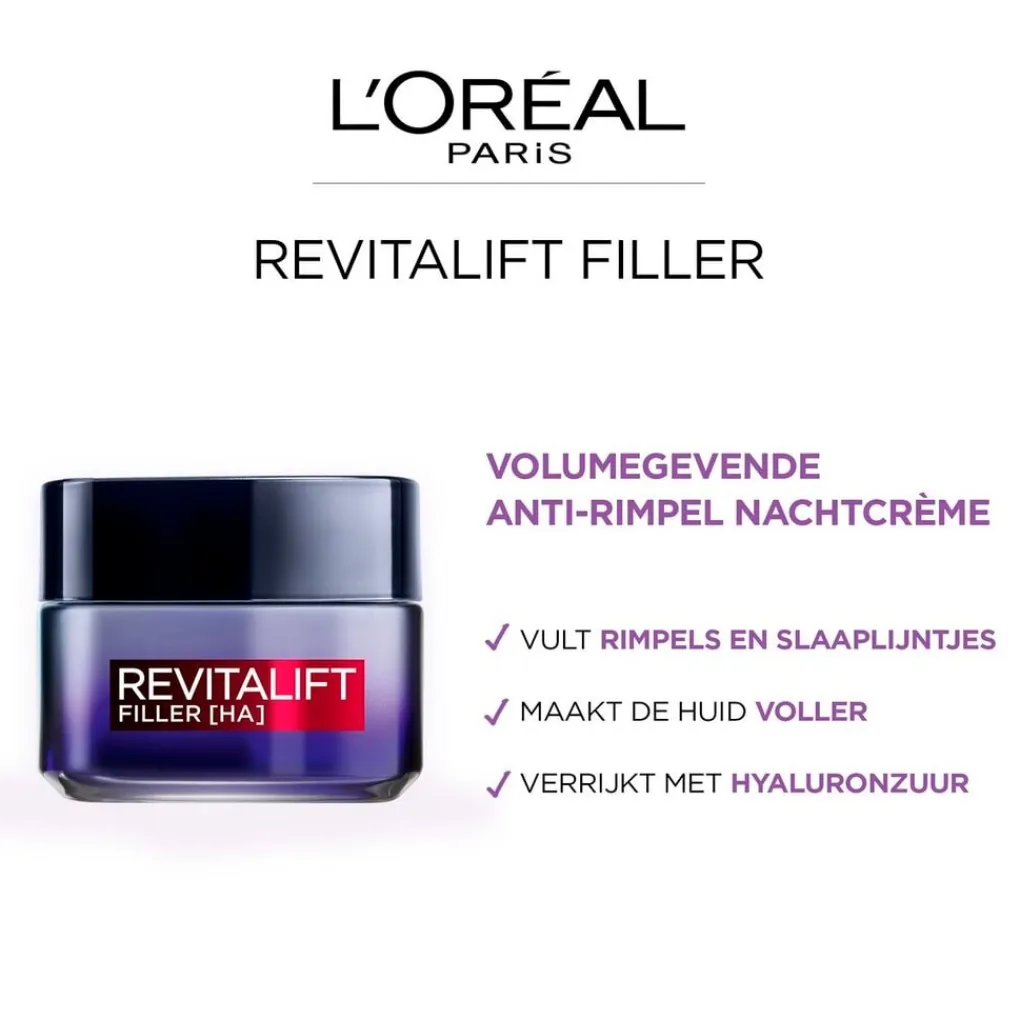 L'Oreal Paris Nachtcreme>L’Oréal Paris Revitalift Filler Nachtcrème