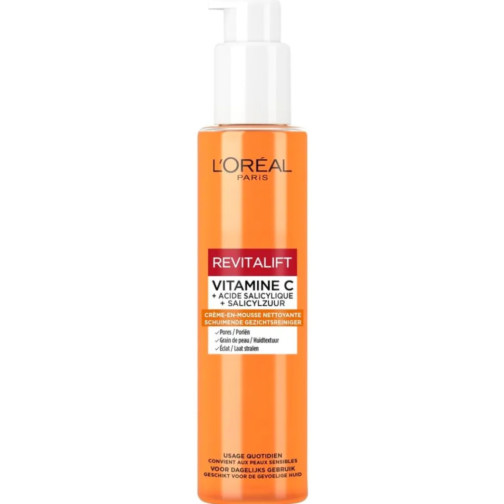 L'Oreal Paris Gezichtsreiniging>L'Oréal Paris Revitalift Vitamine C Schuimende Reinigingscrème
