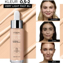 L'Oreal Foundation>L'Oréal Paris True Match Nude 0.5-2 Very Light Plumping Tinted Serum