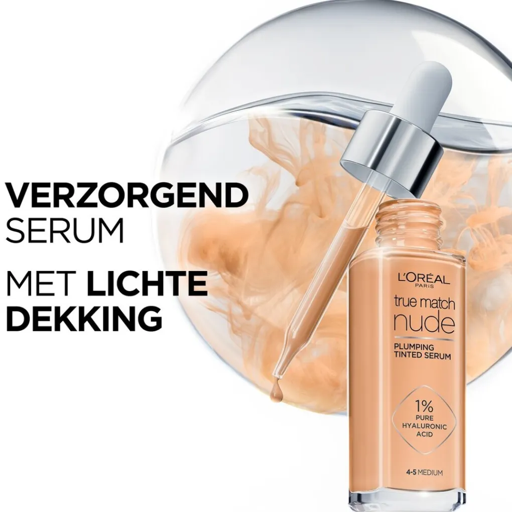 L'Oreal Foundation>L'Oréal Paris True Match Nude 2-3 Light Plumping Tinted Serum