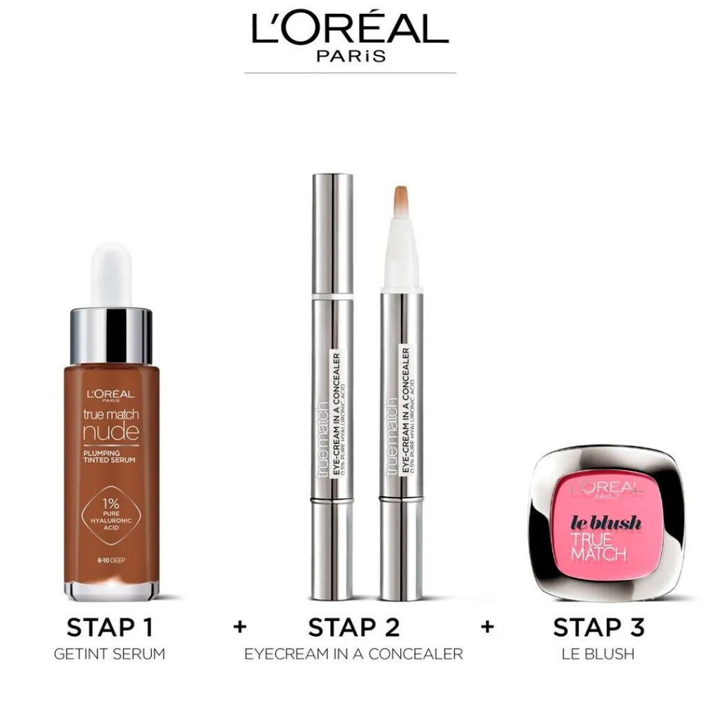L'Oreal Foundation>L'Oréal Paris True Match Nude 6-7 Tan Plumping Tinted Serum