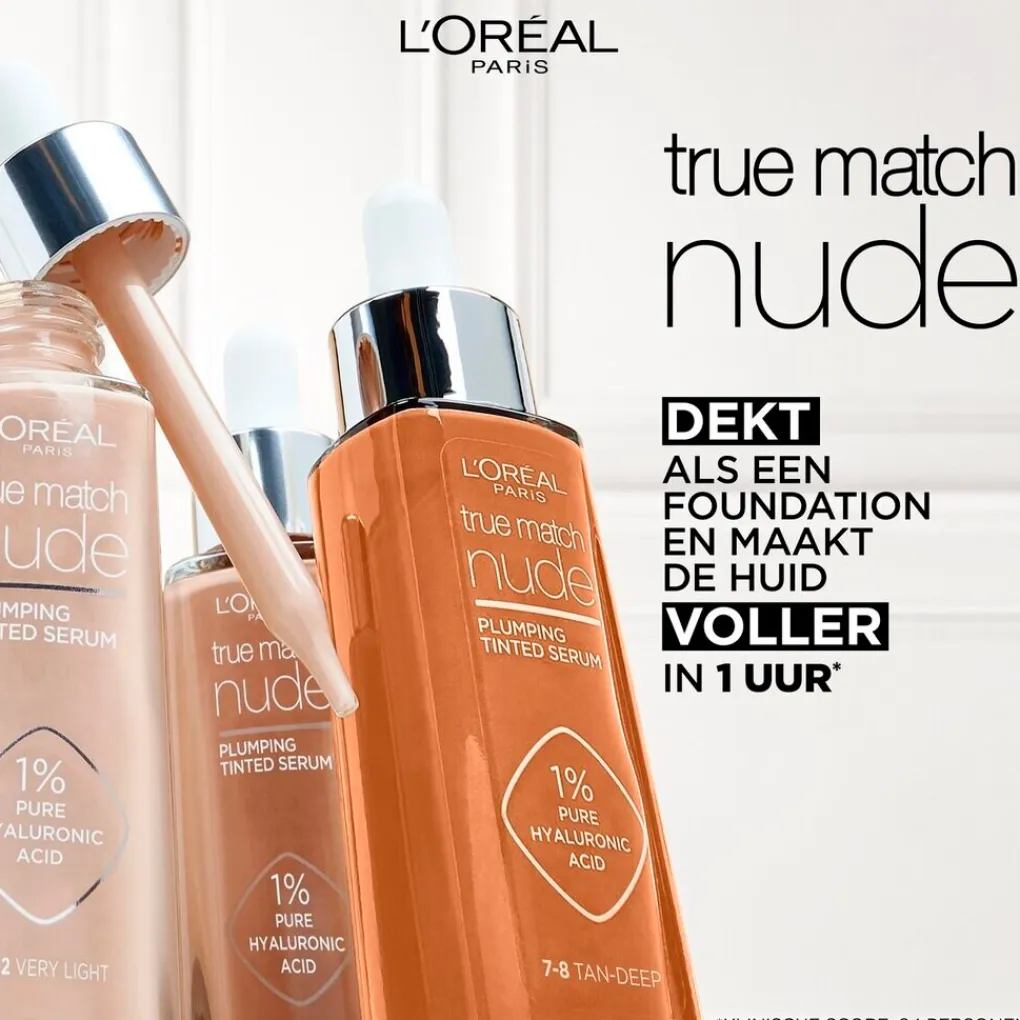 L'Oreal Foundation>L'Oréal Paris True Match Nude 6-7 Tan Plumping Tinted Serum