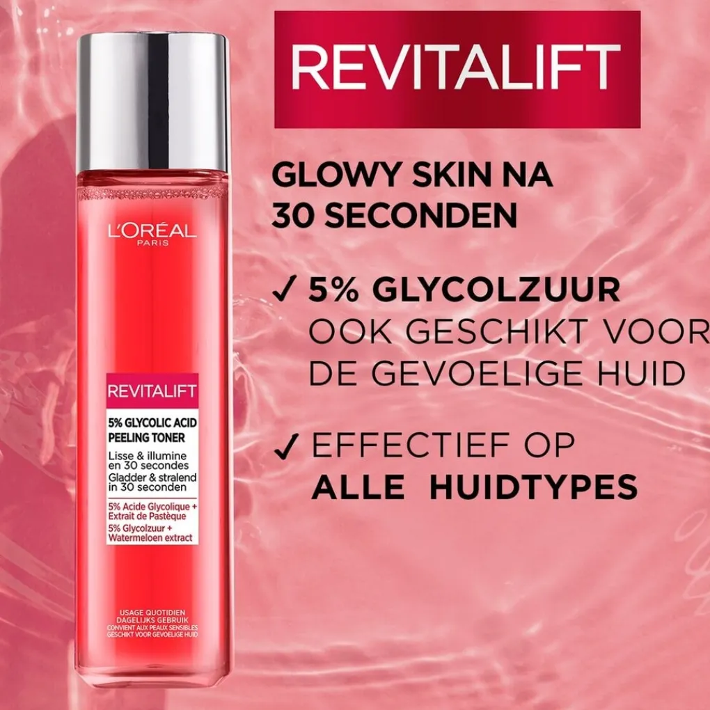 L'Oreal Paris Gezichtsreiniging>L’Oreal Paris Revitalift 5% Glycolic Acid Peeling Toner