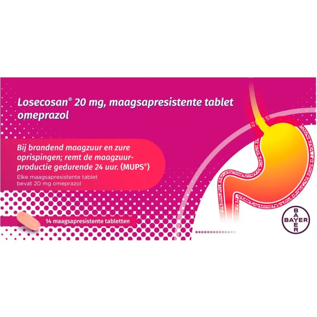Losecosan Maag- En Of Darm>Maagsapresistente Tabletten