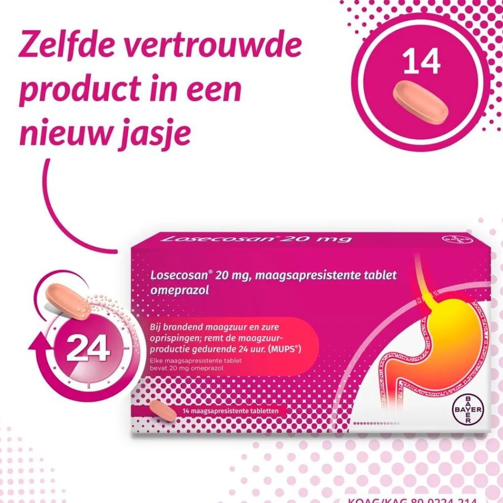 Losecosan Maag- En Of Darm>Maagsapresistente Tabletten