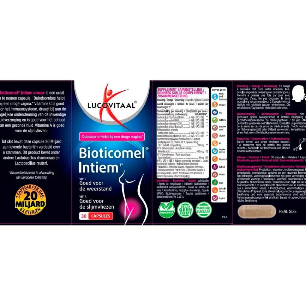 Lucovitaal Overige Supplementen>Bioticomel Intieme Zone Vrouw Capsules