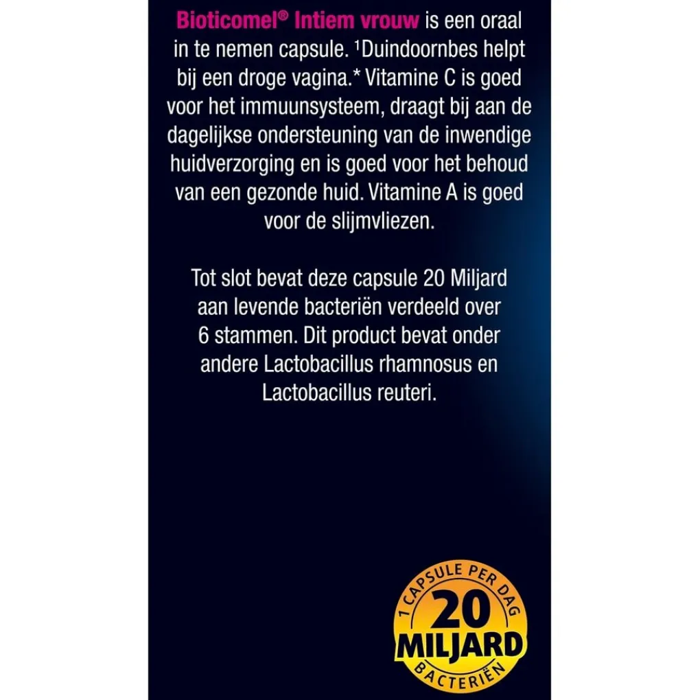 Lucovitaal Overige Supplementen>Bioticomel Intieme Zone Vrouw Capsules