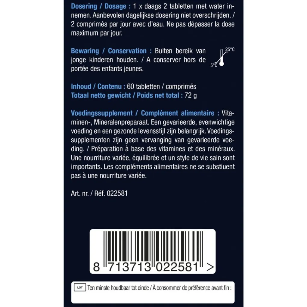 Lucovitaal Mineralen>Calcium Magnesium Bot Formule Tabletten