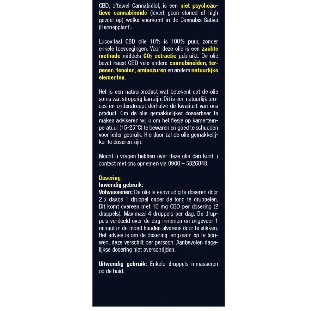 Lucovitaal Cbd>CBD 10% CBD Olie