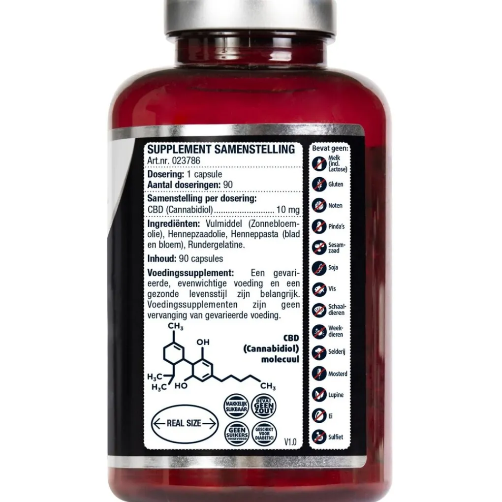 Lucovitaal Cbd>CBD 10mg Cannabidiol Capsules