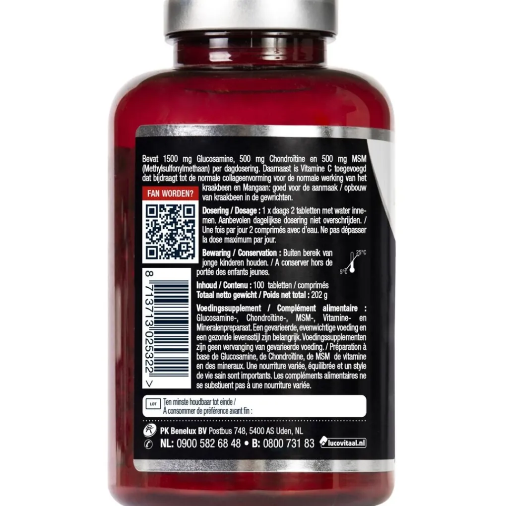 Lucovitaal Glucosamine>Glucosamine Chondroïtine MSM Tabletten