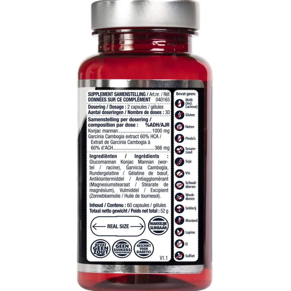 Lucovitaal Afslanksupplementen>Ideaal Gewicht Konjac Mannan Garcinia Cambogia Capsules