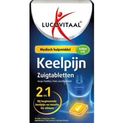 Lucovitaal Luchtwegen>2-in-1 Keelpijn Zuigtabletten