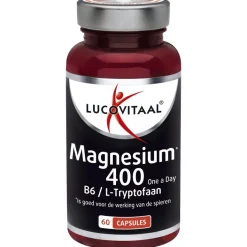 Lucovitaal Mineralen>Magnesium 400 B6/L-Tryptofaan Capsules