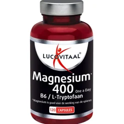 Lucovitaal Mineralen>Magnesium 400 met Vitamine B6 & L-Tryptofaan Capsules