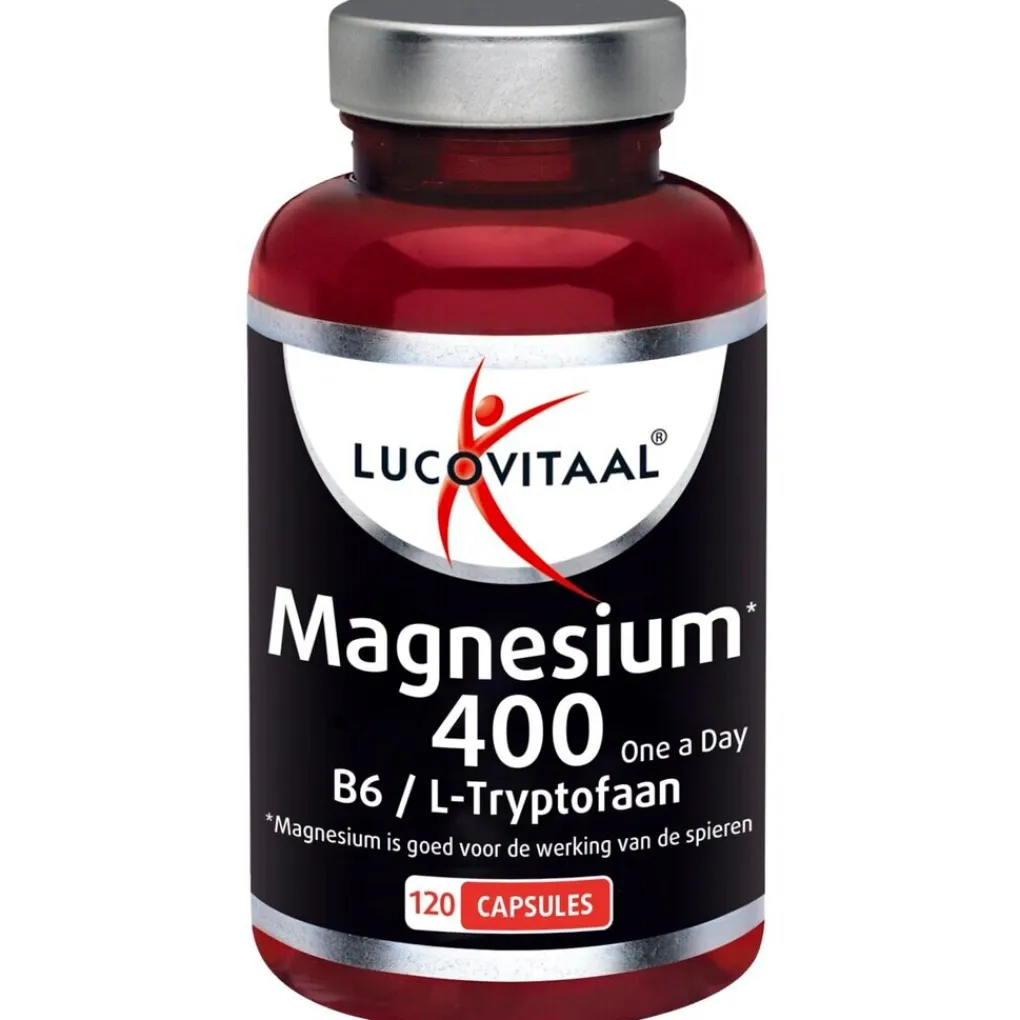 Lucovitaal Mineralen>Magnesium 400 met Vitamine B6 & L-Tryptofaan Capsules