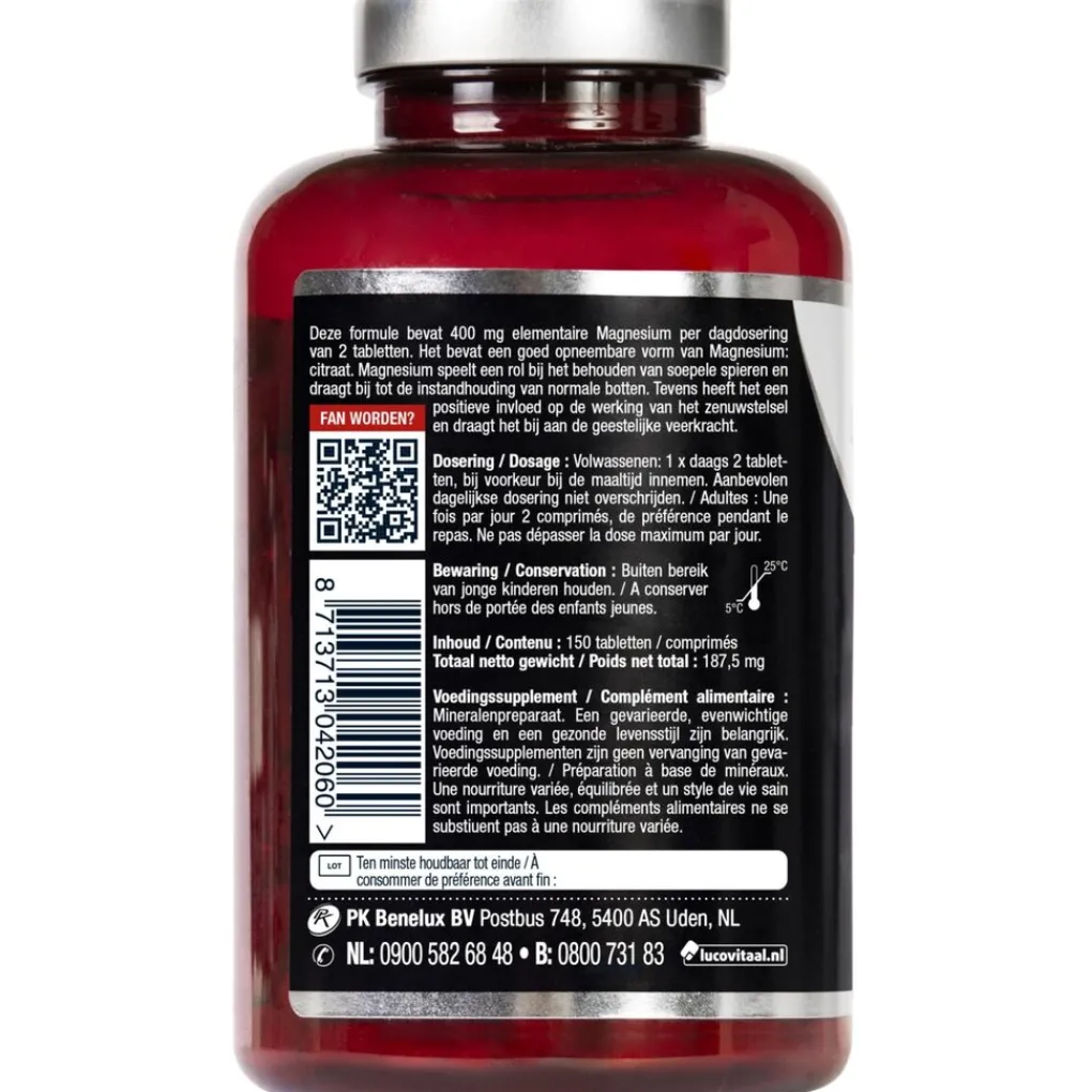 Lucovitaal Mineralen>Magnesium Citraat Tabletten