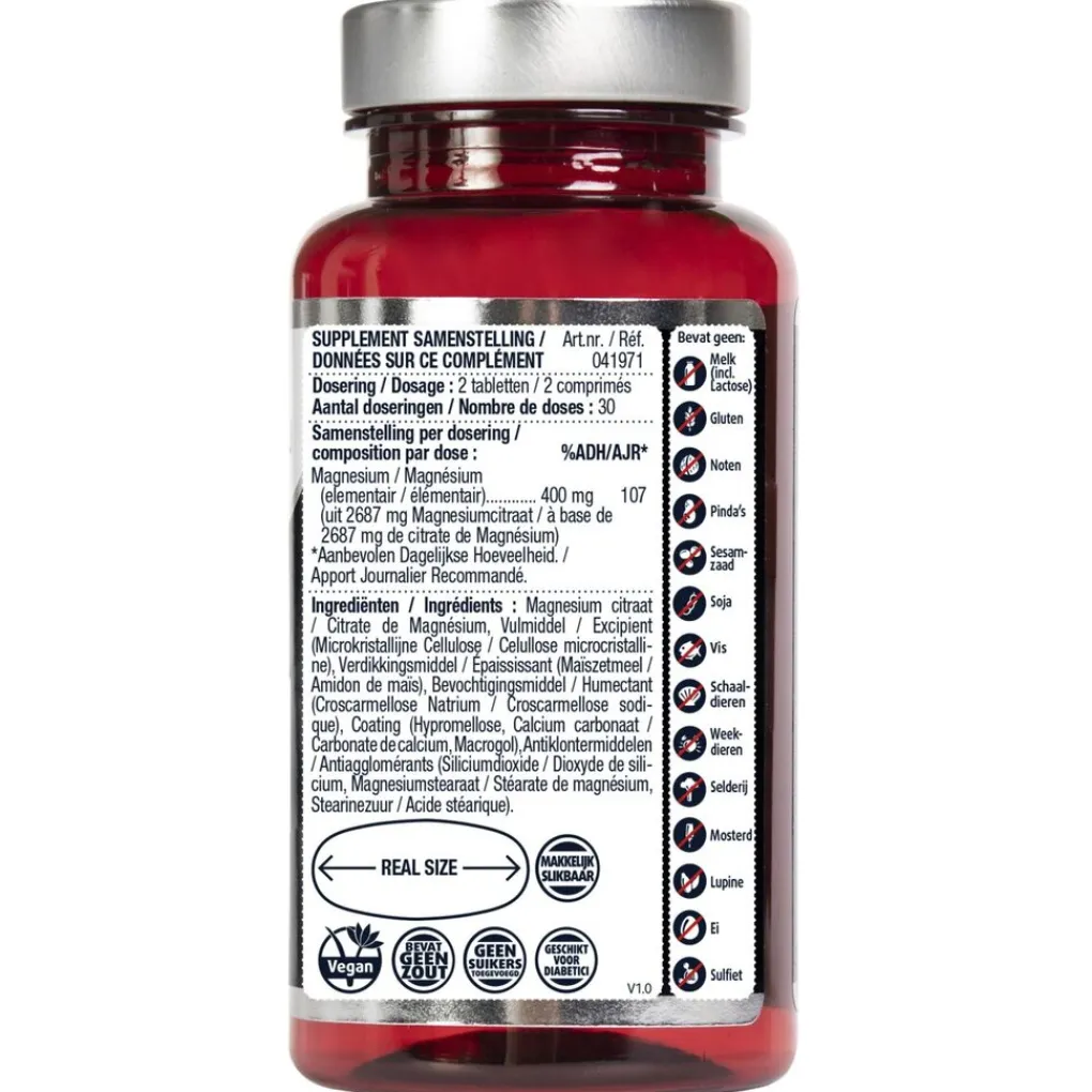 Lucovitaal Mineralen>Magnesium Citraat 400mg Tabletten