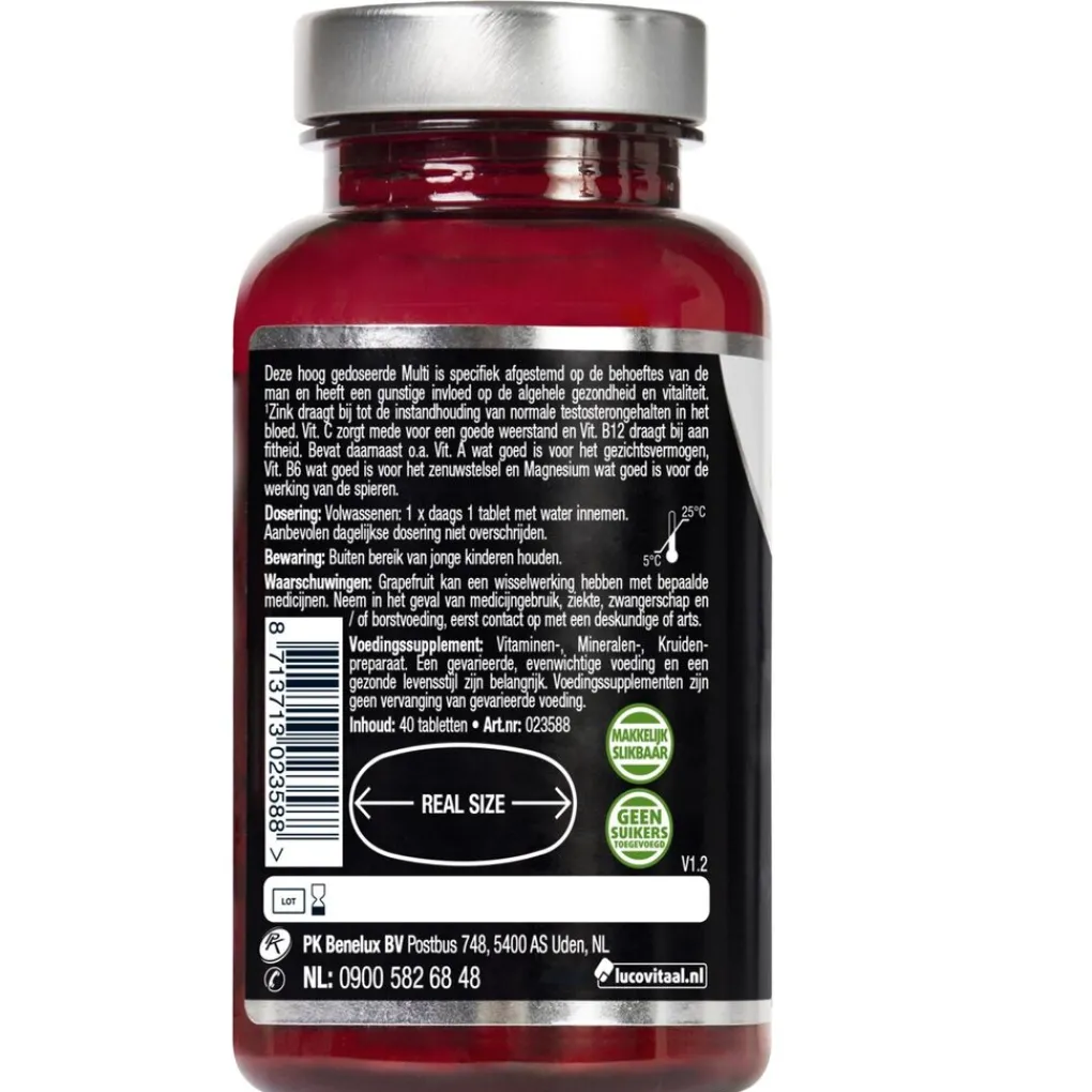 Lucovitaal Weerstand En Of Energie|Vitamines>Multi+ Compleet Man Tabletten