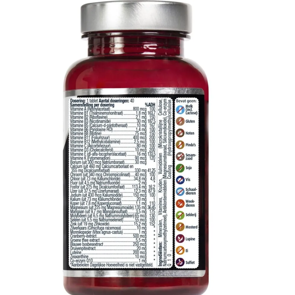 Lucovitaal Weerstand En Of Energie|Vitamines>Multi+ Compleet Vrouw Tabletten