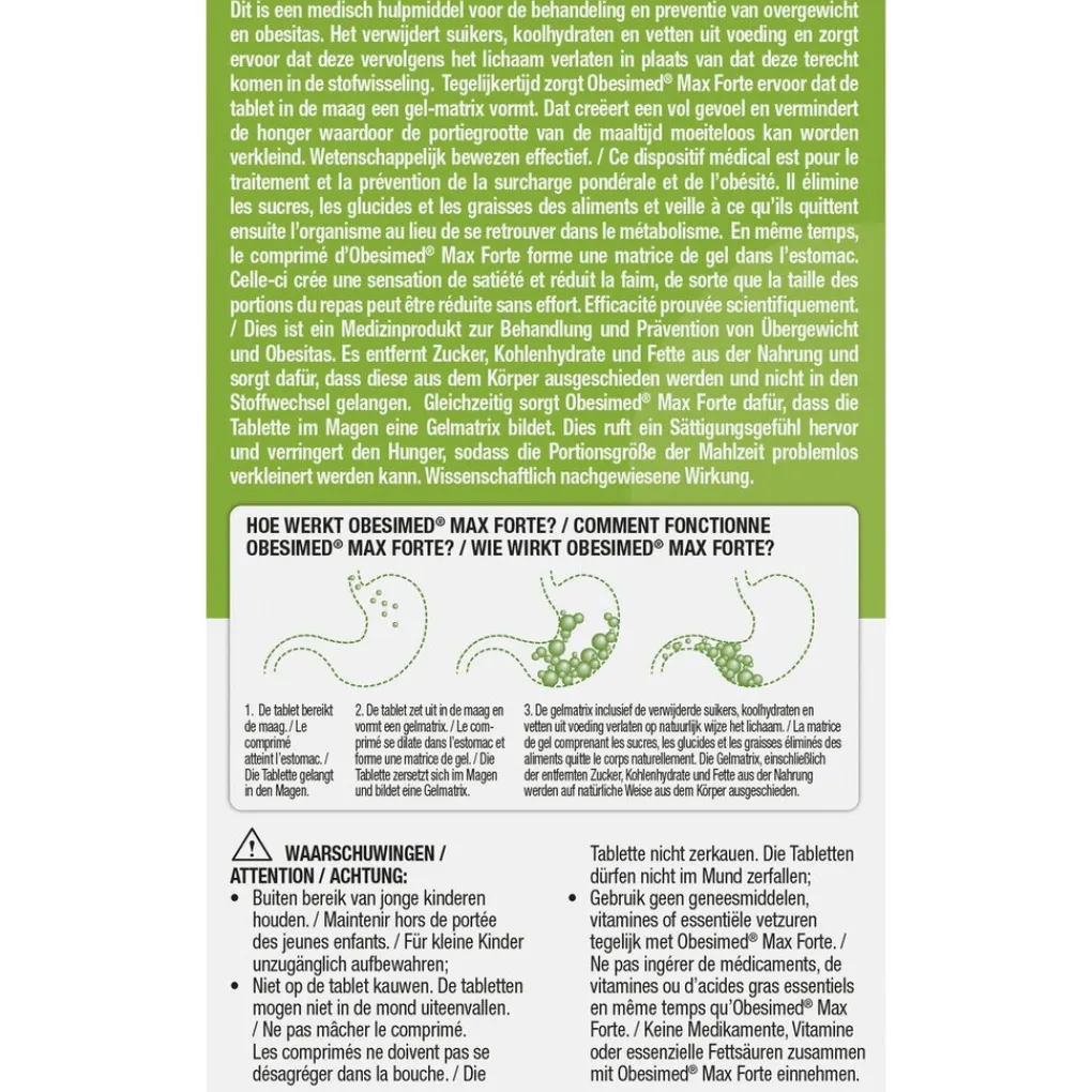 Lucovitaal Afslanksupplementen>Obesimed Max Forte Tabletten