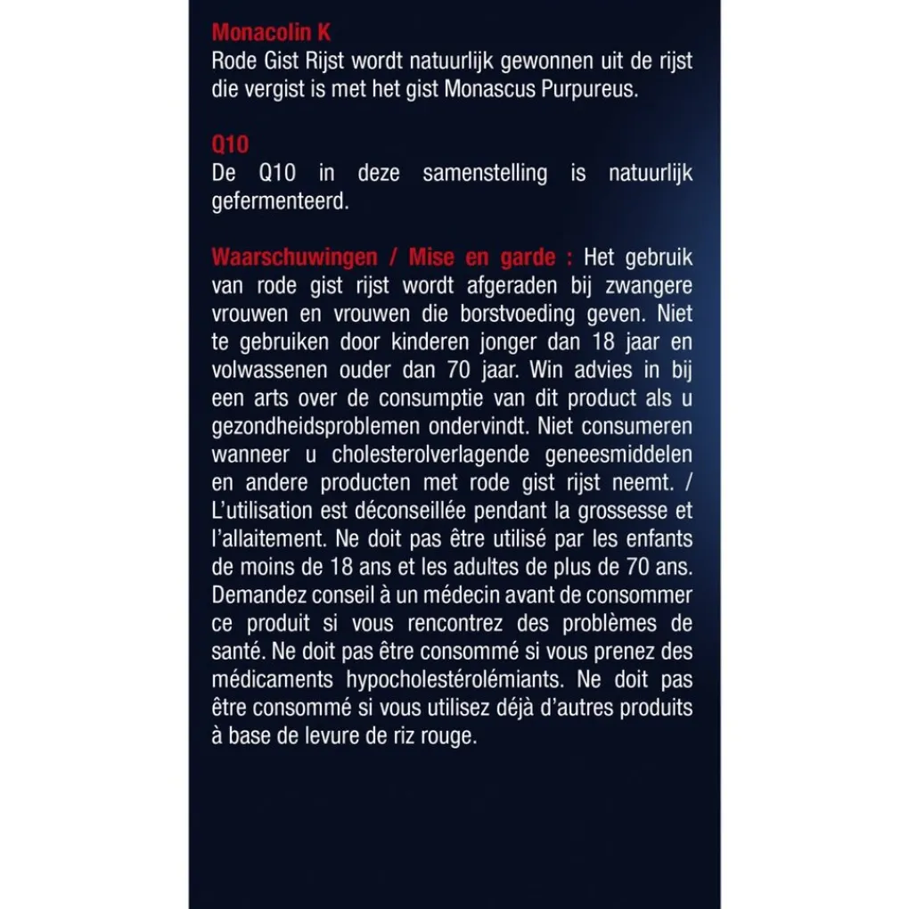 Lucovitaal Rode Gist Rijst>Rode Gist Rijst & Co-enzym Q10 Tabletten