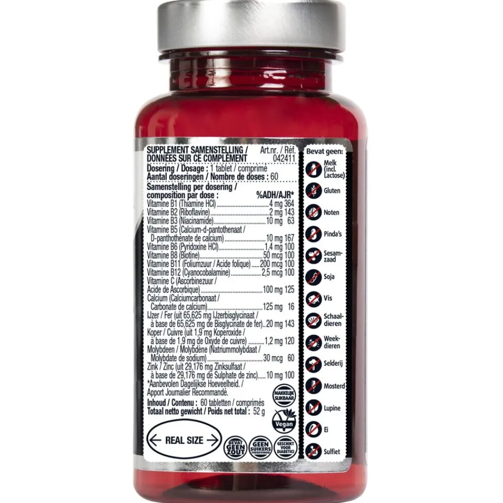 Lucovitaal Mineralen>Sterk IJzer Complex + Vitaminen & Mineralen Tabletten