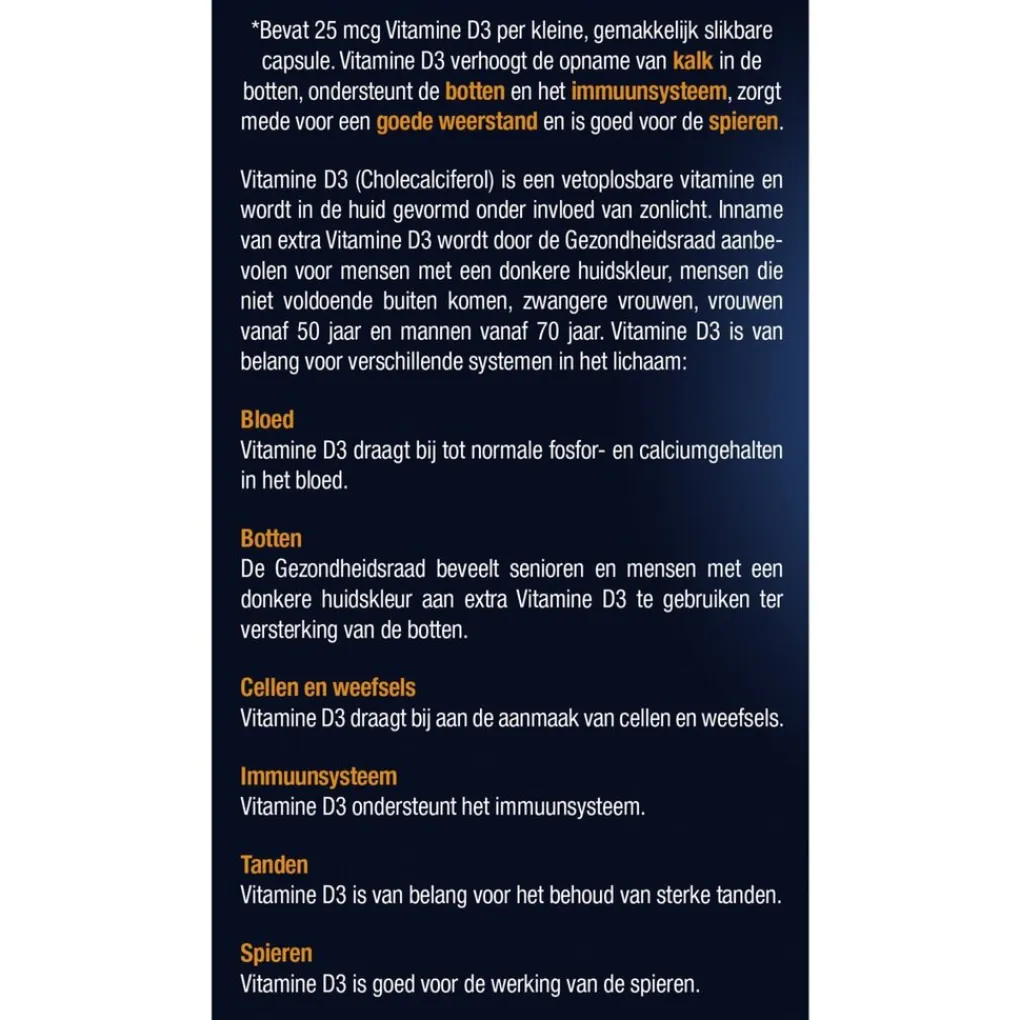 Lucovitaal Botten En Gewrichten|Vitamines>Vitamine D3 25mcg Capsules