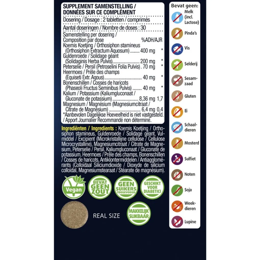 Lucovitaal Overige Supplementen>Vochtbalans Tabletten