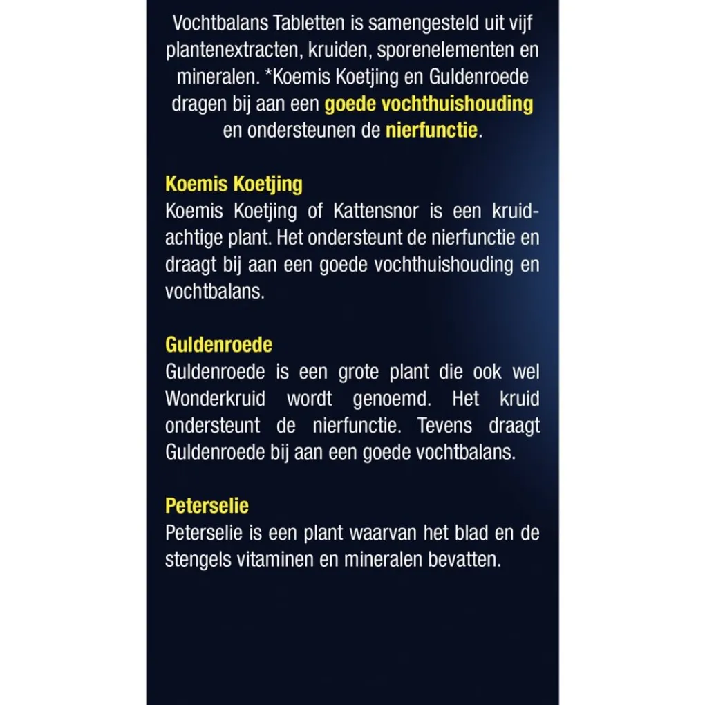 Lucovitaal Overige Supplementen>Vochtbalans Tabletten
