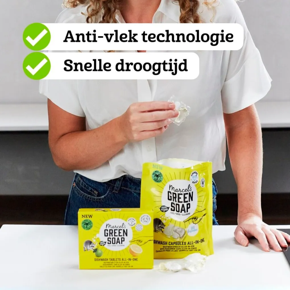 Marcel's Green Soap Vaatwastabletten>All-In-One Vaatwascapsules