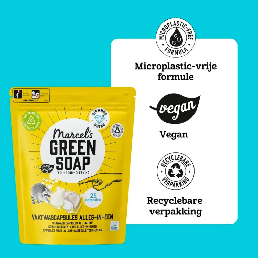 Marcel's Green Soap Vaatwastabletten>All-In-One Vaatwascapsules