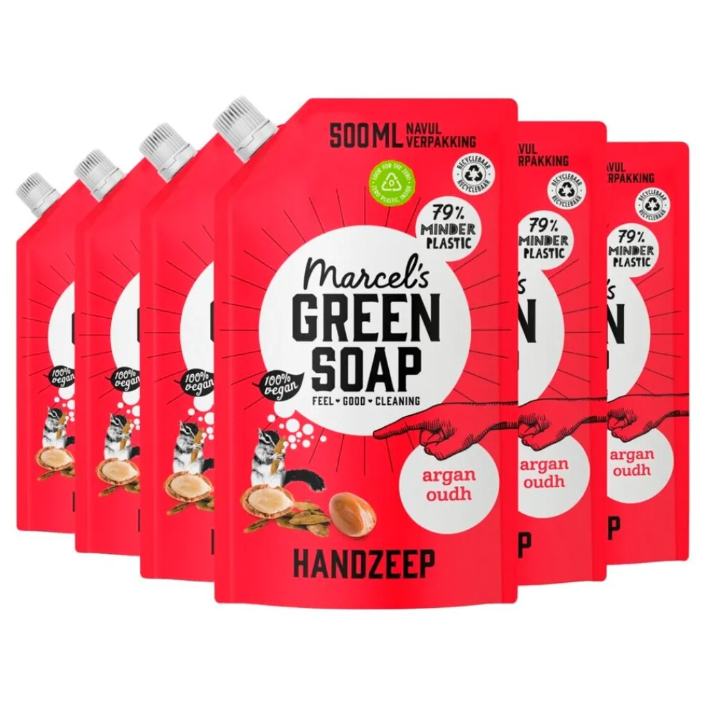 Marcel's Green Soap Handzeep Navulling|Handzeep>Argan & Oudh Handzeep Navulling