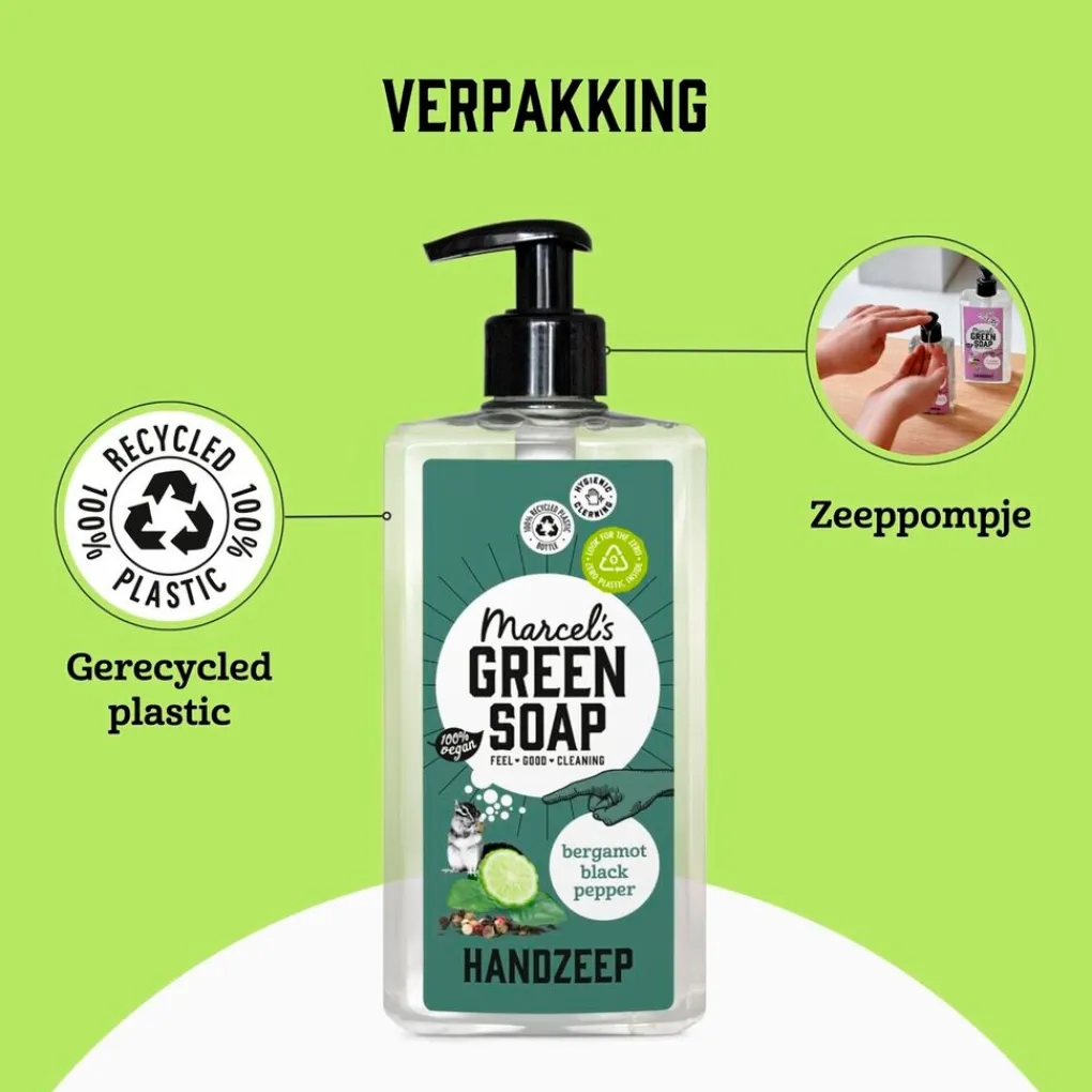 Marcel's Green Soap Handzeep>Bergamot & Black Pepper Handzeep