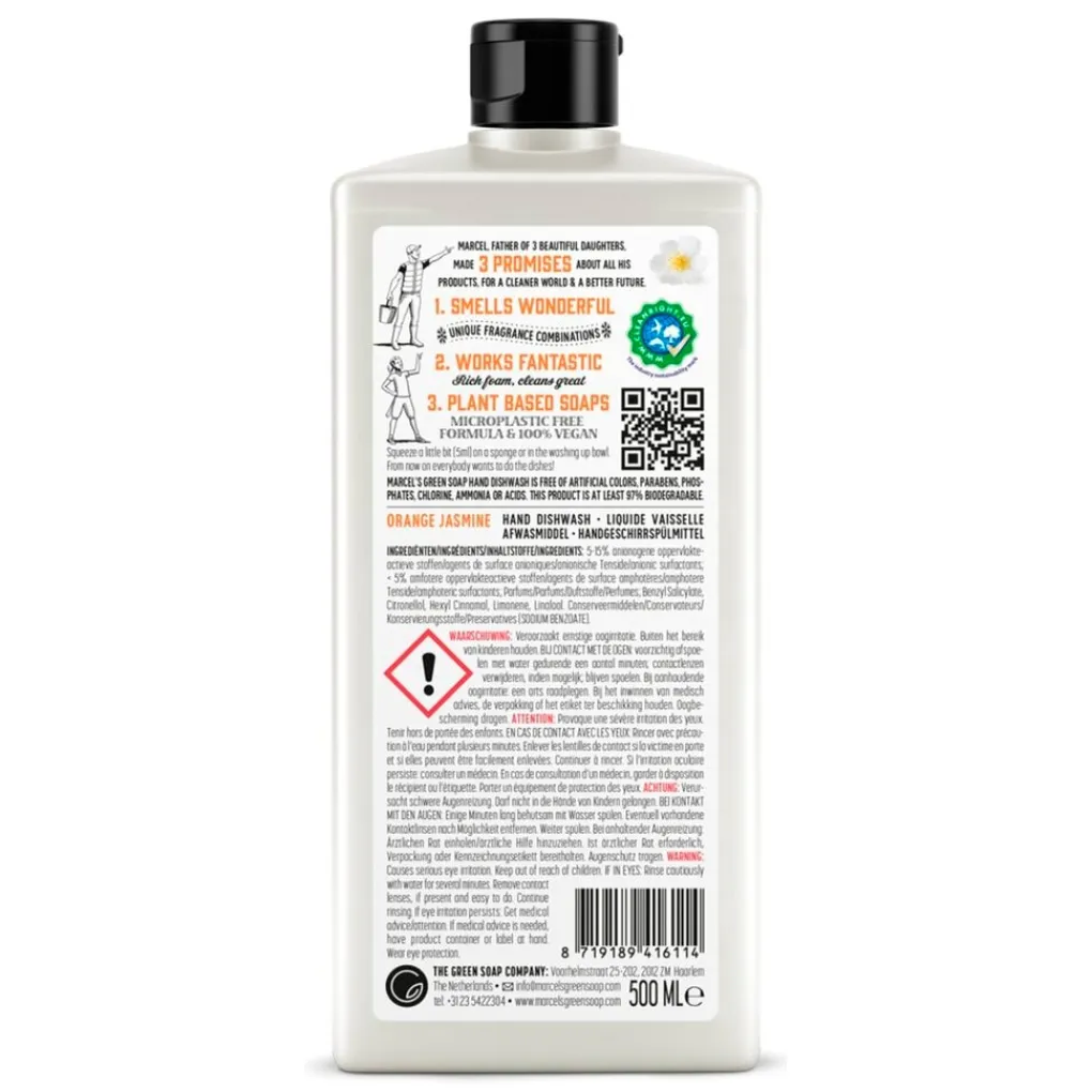 Marcel's Green Soap Afwasmiddel>Orange & Jasmine Afwasmiddel