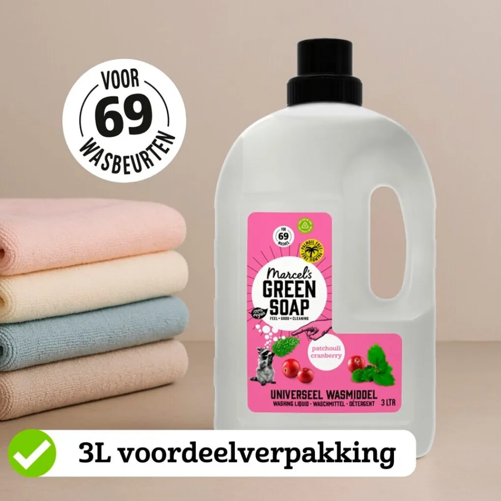 Marcel's Green Soap Wasmiddel>Patchouli Cranberry Universeel Wasmiddel