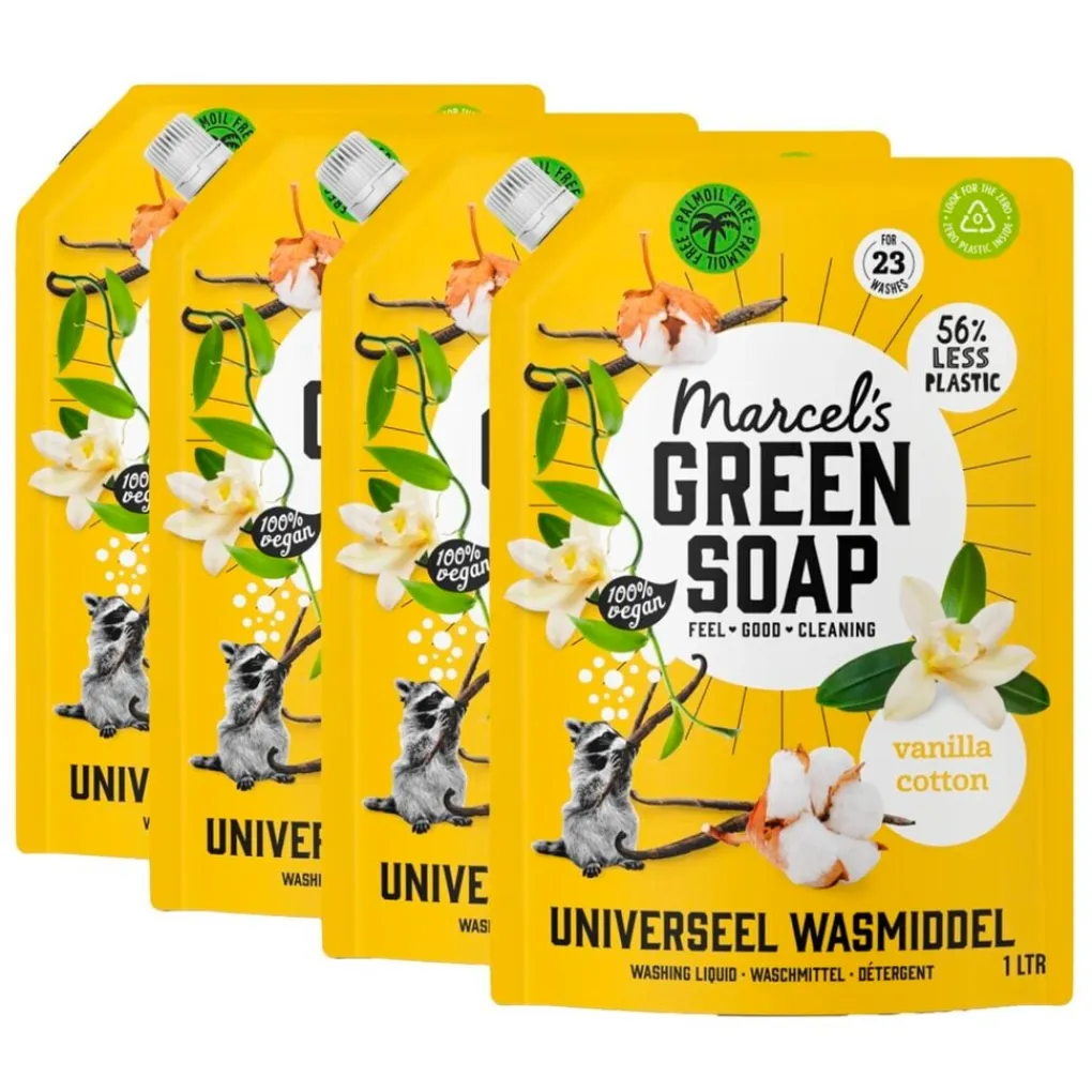 Marcel's Green Soap Wasmiddel>Vanille & Katoen Universeel Wasmiddel Navulling