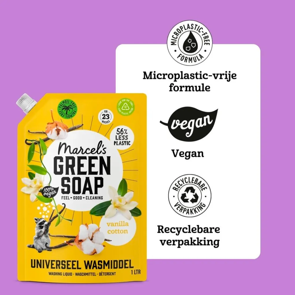 Marcel's Green Soap Wasmiddel>Vanille & Katoen Universeel Wasmiddel Navulling